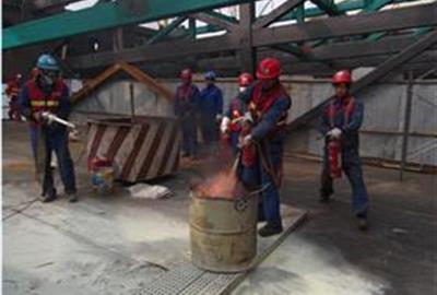 贵宾会环保除尘事业部南热项目部组织开展火灾事故应急预案演练